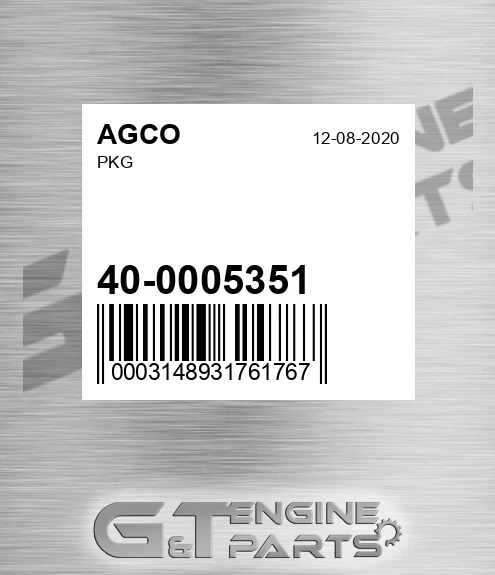 40-0005351 AGCO Pkg