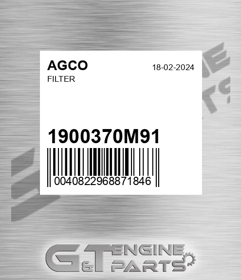 1900370M91 Filter for AGCO