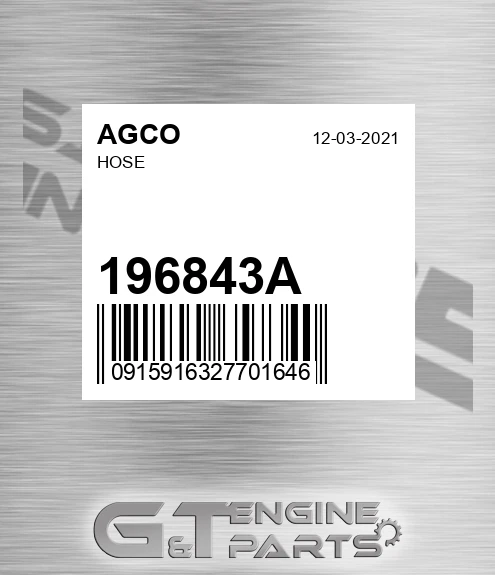 196843A Hose for AGCO