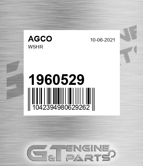1960529 Wshr for AGCO