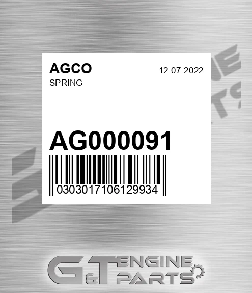 AG000091 AGCO Spring