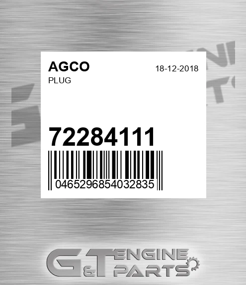72284111 Plug for AGCO