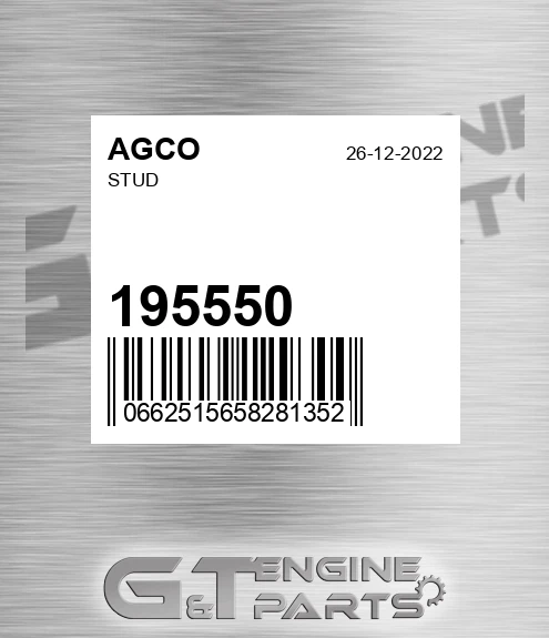 195550 Stud for AGCO