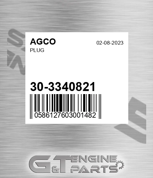 30-3340821 Plug for AGCO