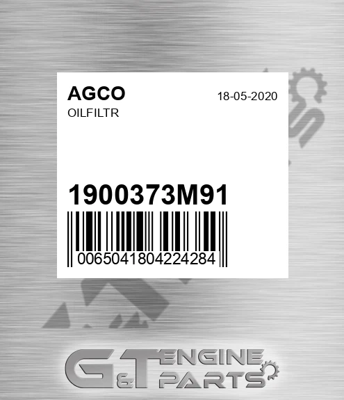 1900373M91 Oilfiltr for AGCO