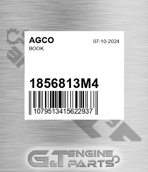 1856813M4 Book for AGCO