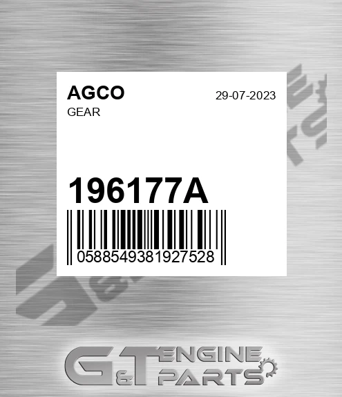 196177A Gear for AGCO