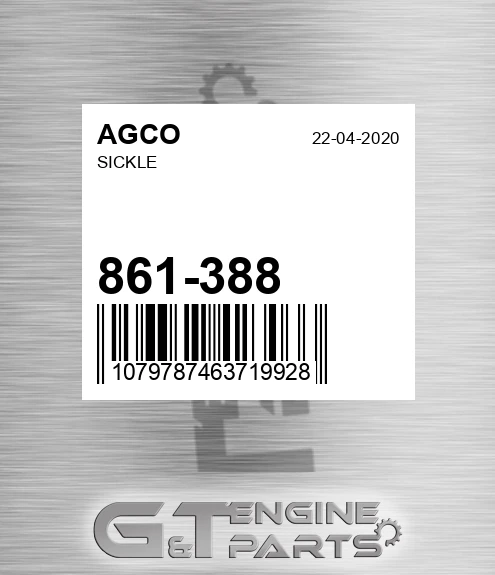 861-388 Sickle for AGCO