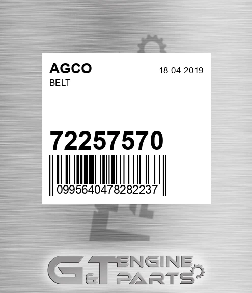 72257570 Belt for AGCO