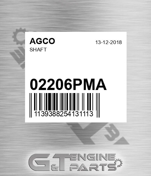 02206PMA AGCO Shaft