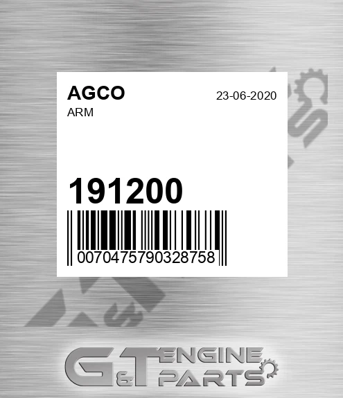 191200 Arm for AGCO