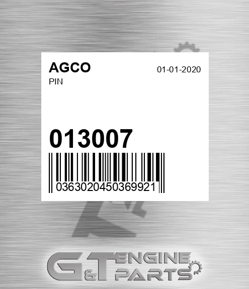 013007 AGCO Pin