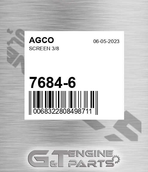 7684-6 Screen 3/8 for AGCO