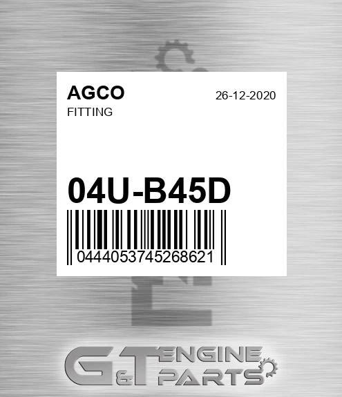 04U-B45D Fitting for AGCO