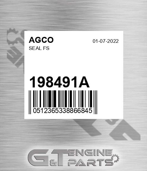 198491A Seal Fs for AGCO