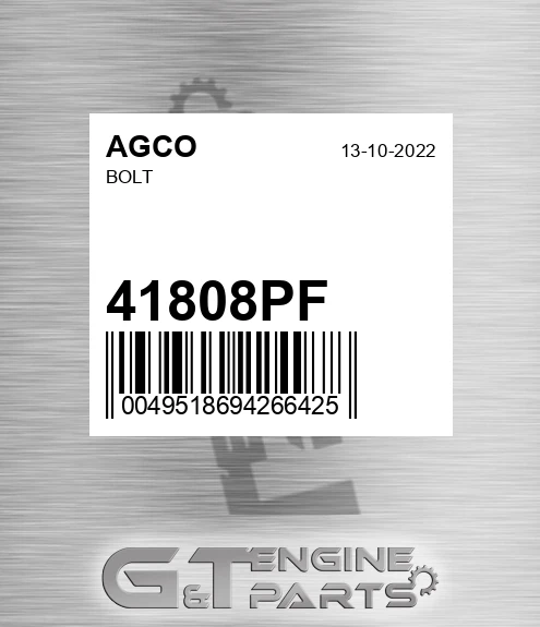 41808PF Bolt