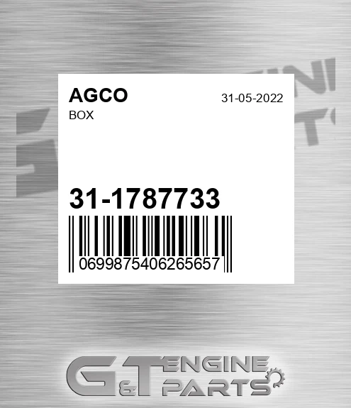 31-1787733 Box for AGCO