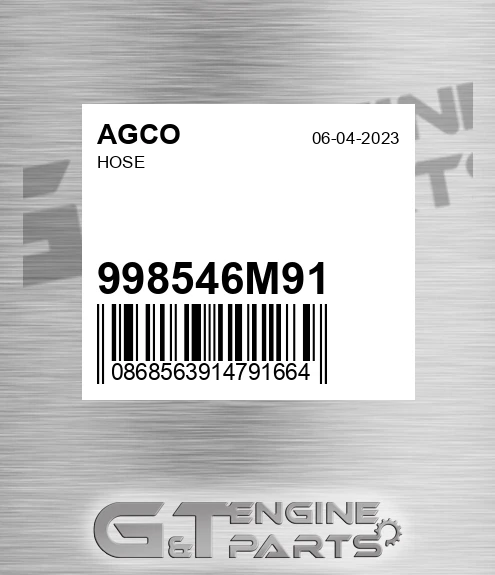 998546M91 AGCO Hose