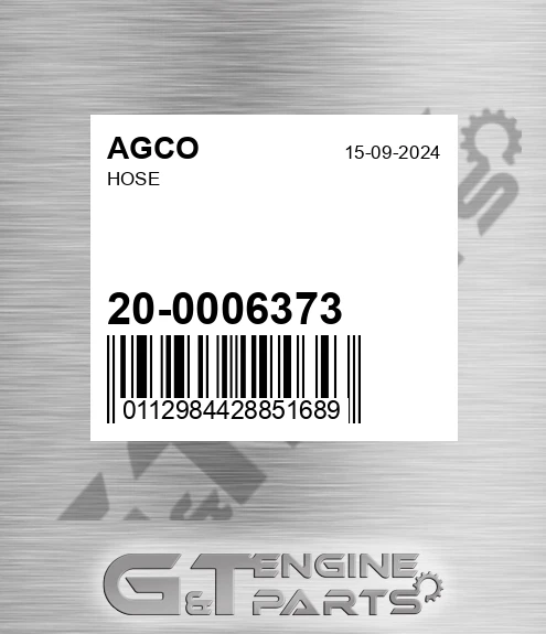 20-0006373 Hose for AGCO