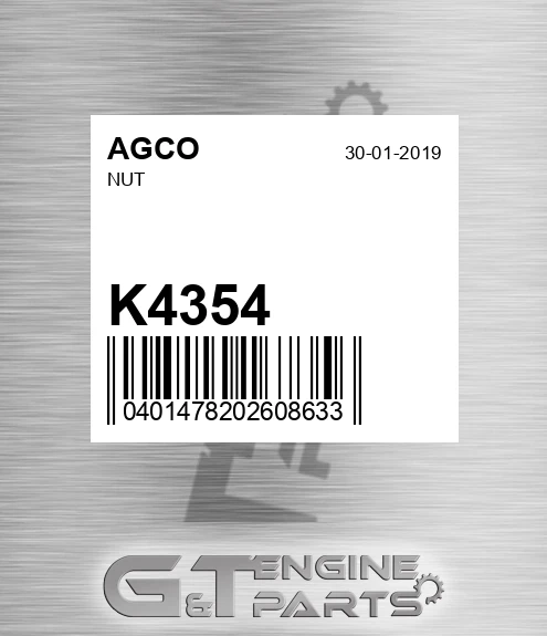 K4354 AGCO Nut