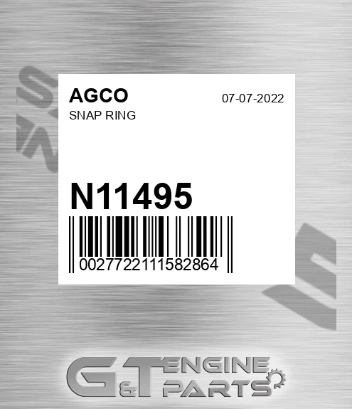 N11495 Snap Ring for AGCO