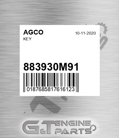 883930M91 Key for AGCO