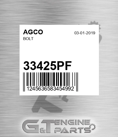 33425PF AGCO Bolt