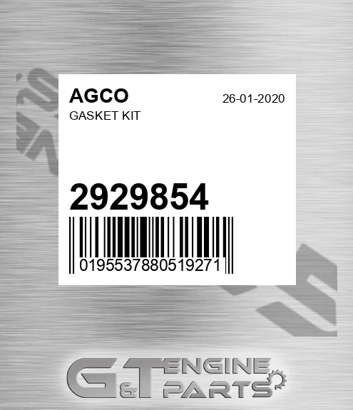 2929854 Gasket Kit for AGCO