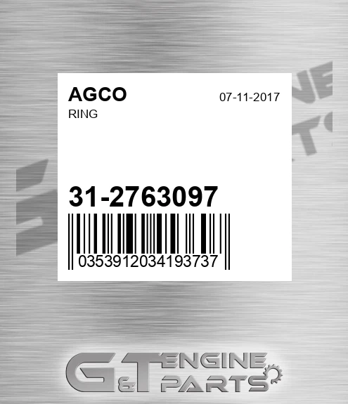 31-2763097 Ring for AGCO