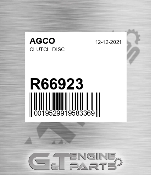 R66923 Clutch Disc for AGCO