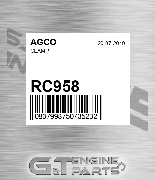 RC958 AGCO Clamp