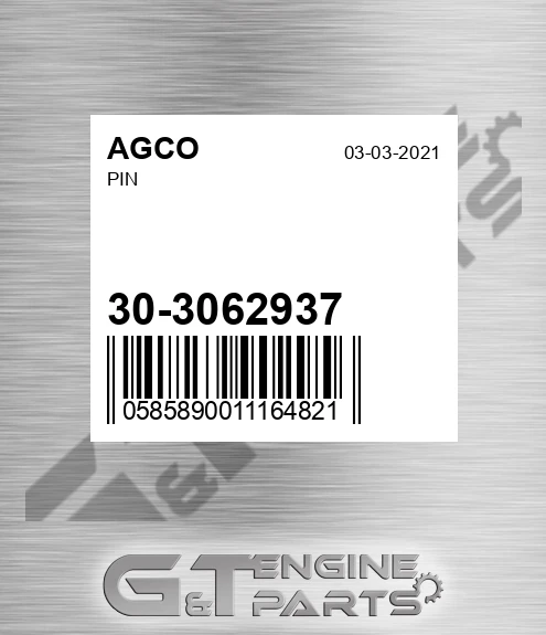 30-3062937 Pin for AGCO