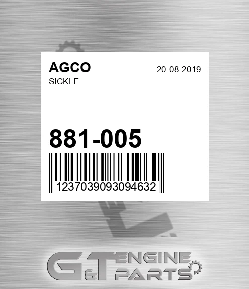 881-005 Sickle for AGCO