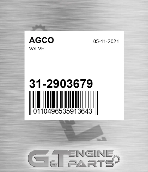 31-2903679 Valve for AGCO