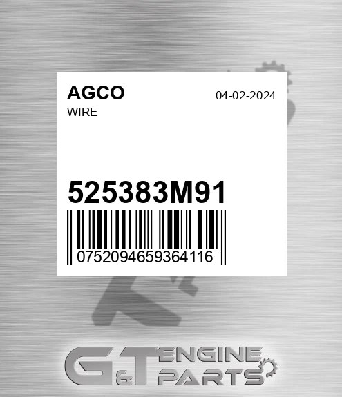 525383M91 AGCO Wire