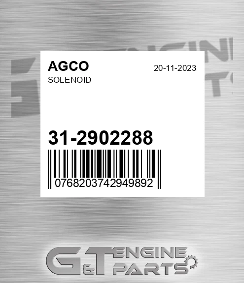 31-2902288 Solenoid for AGCO