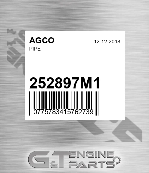 252897M1 Pipe for AGCO