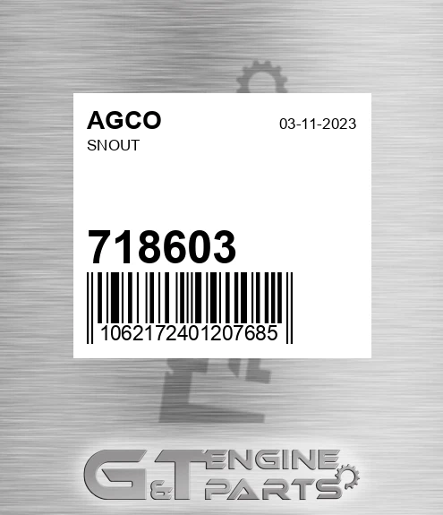 718603 Snout for AGCO