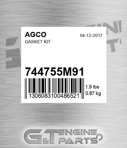 744755M91 Gasket Kit for AGCO
