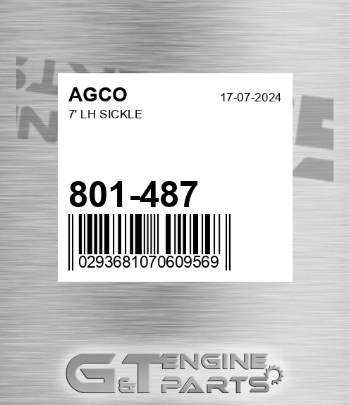 801-487 7' Lh Sickle for AGCO