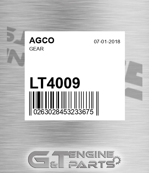 LT4009 AGCO Gear