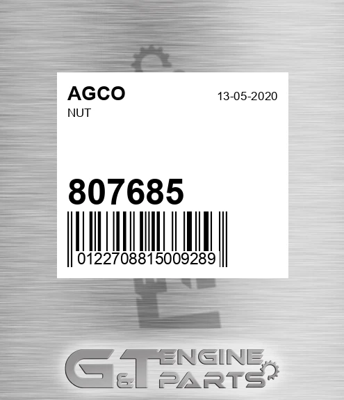 807685 Nut for AGCO
