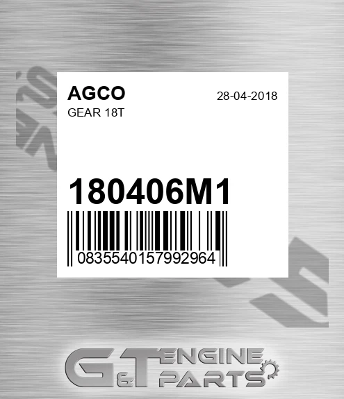 180406M1 Gear 18t for AGCO