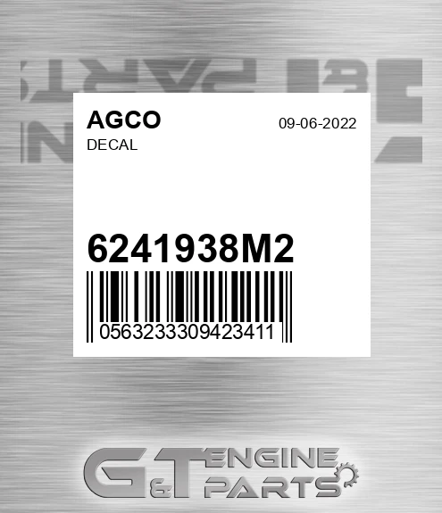 6241938M2 Decal for AGCO