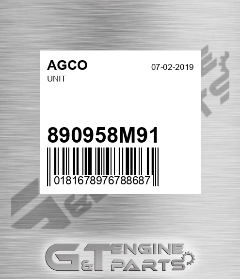 890958M91 Unit for AGCO
