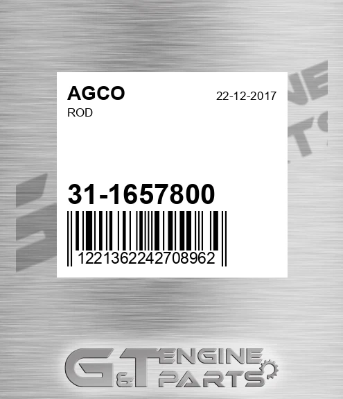 31-1657800 Rod for AGCO