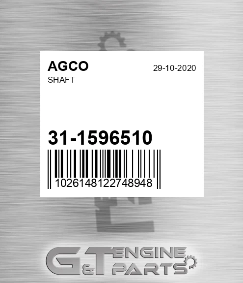31-1596510 Shaft for AGCO