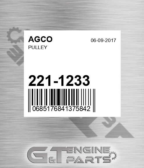 221-1233 Pulley for AGCO