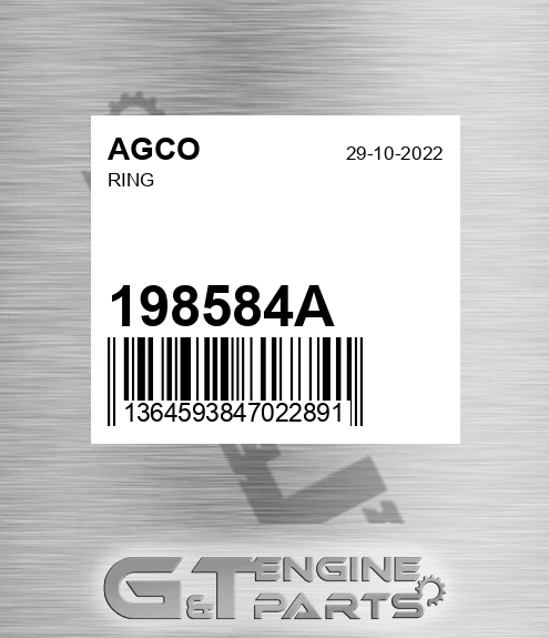 198584A Ring for AGCO