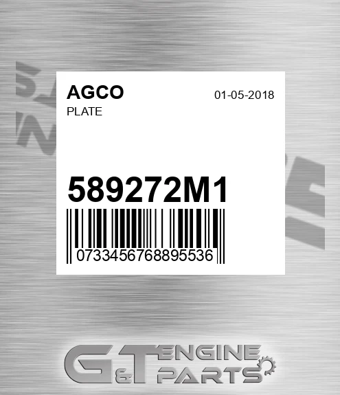 589272M1 Plate for AGCO